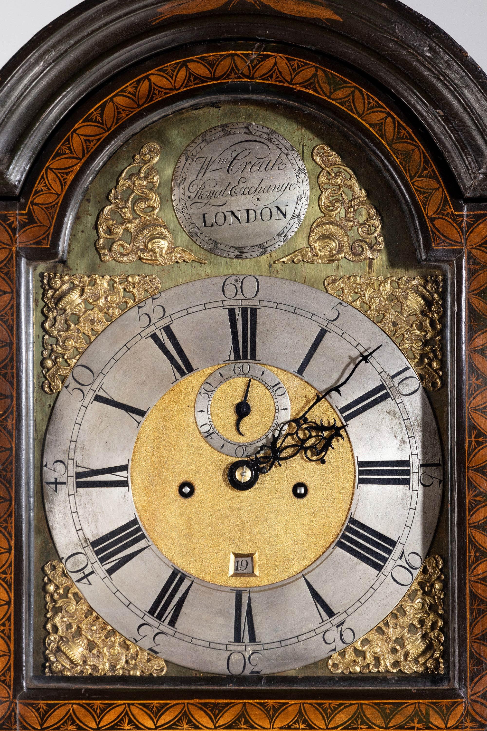 European George II Period Eight Day Longcase Clock by William Creak For Sale