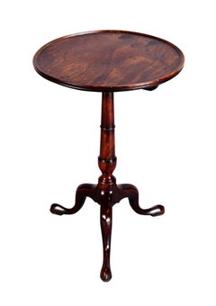 George II Period Mahogany Candlestand with Dished Top - 19.5" diameter