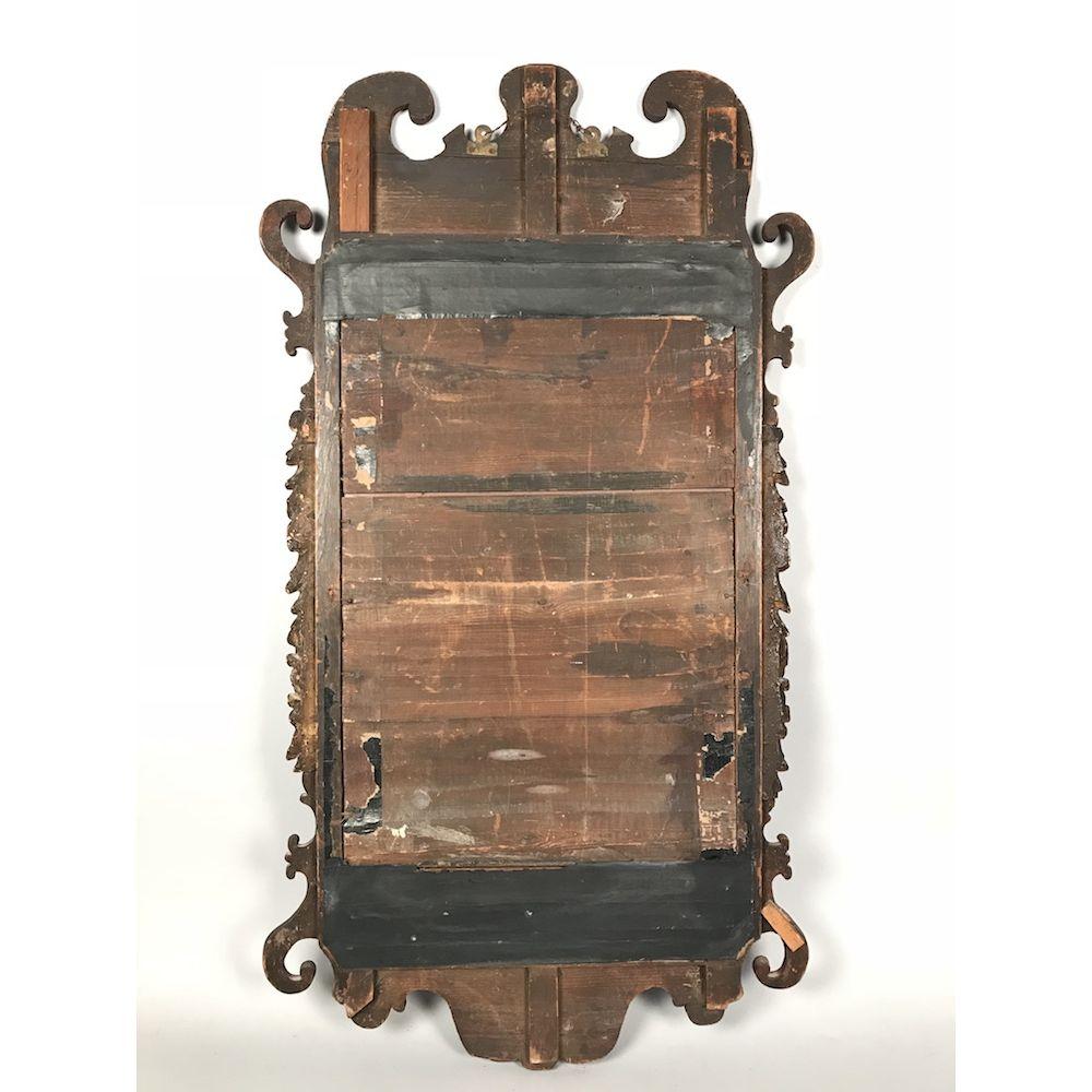 George II Period Mahogany Carved Wall Pier Mirror In Good Condition For Sale In Lymington, GB