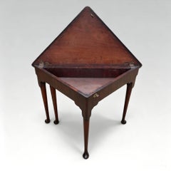George II Period Mahogany Envelope/Hankerchief or Corner Tea Table