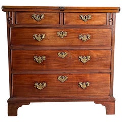 George II Period Mahogany Fold over Bachelor's Chest