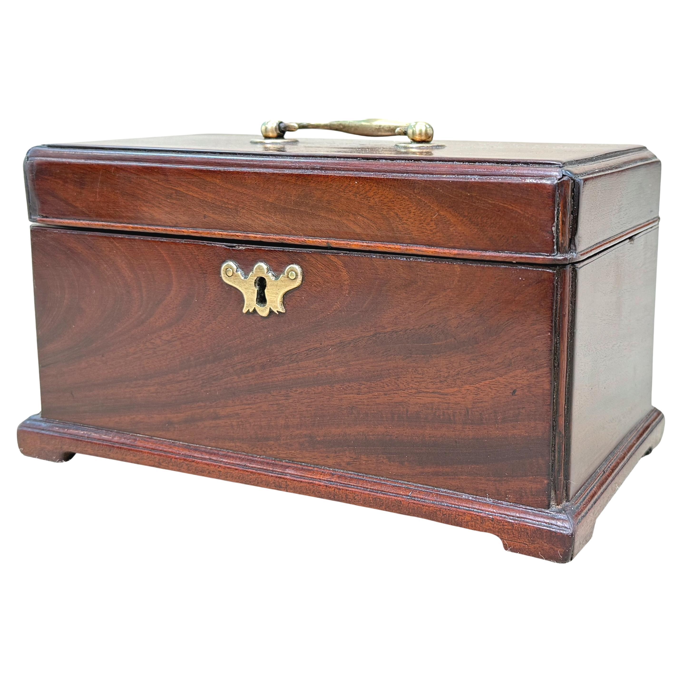 George II Period Mahogany Tea Caddy