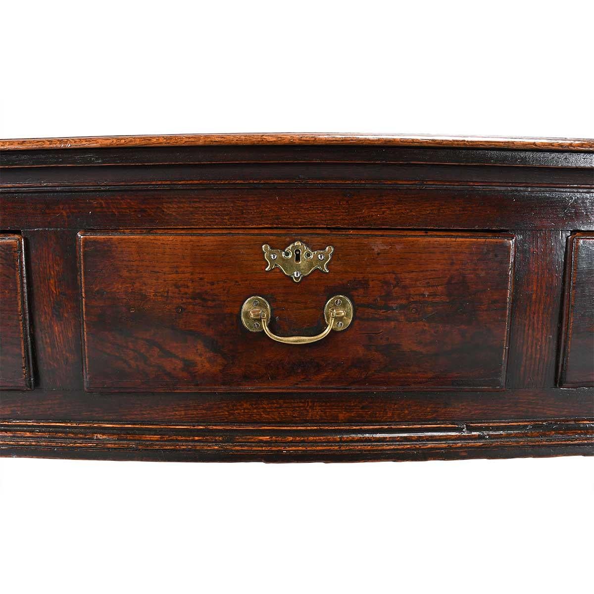 18th Century George II Period Oak Dresser on Four Turned Legs For Sale