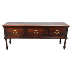 George II Period Oak Dresser on Four Turned Legs