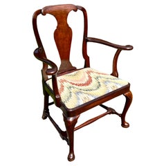 Vintage George II Period Walnut Armchair