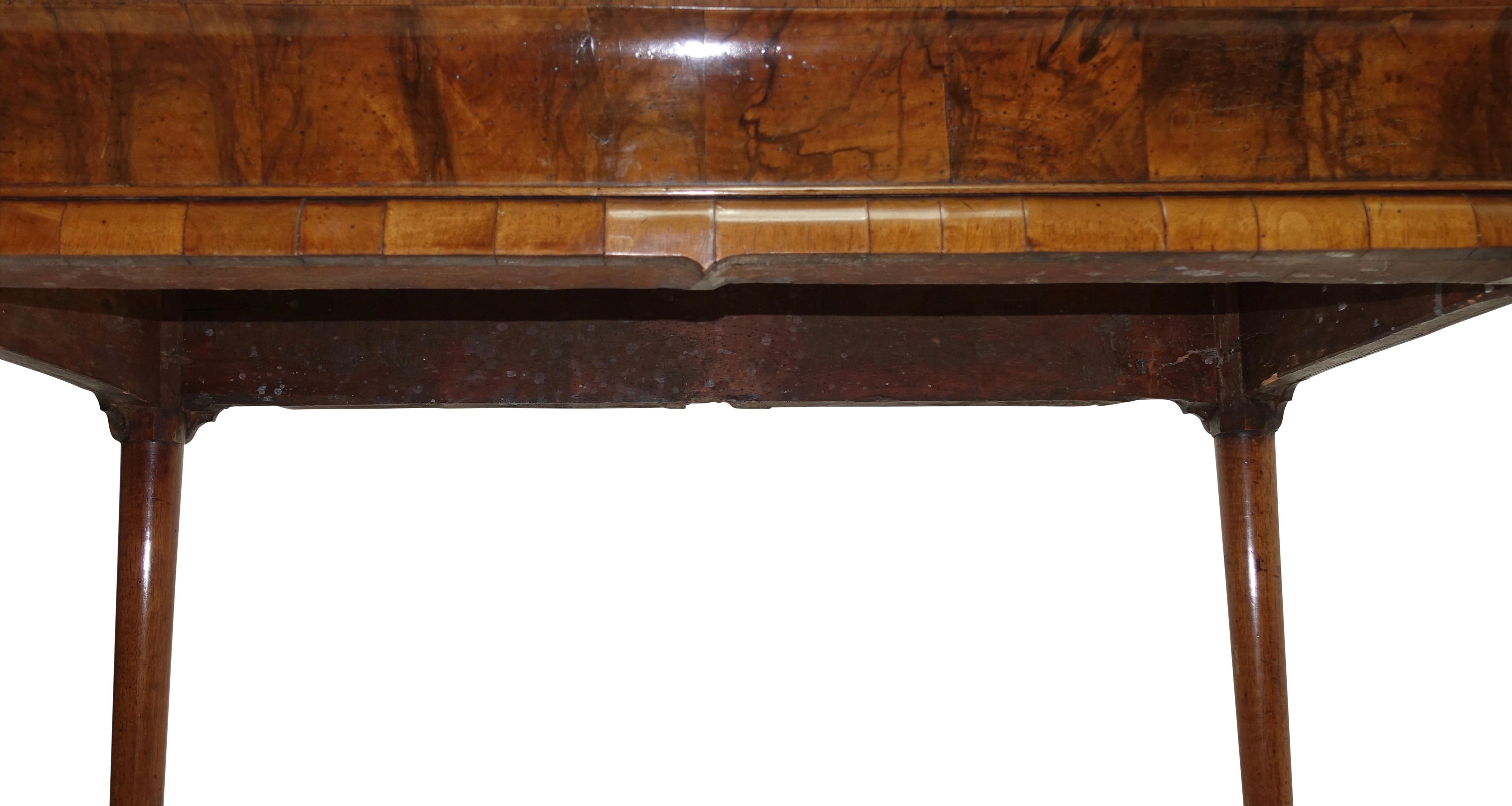 George II Period Walnut Pier / Console Table with Marble Top For Sale 2