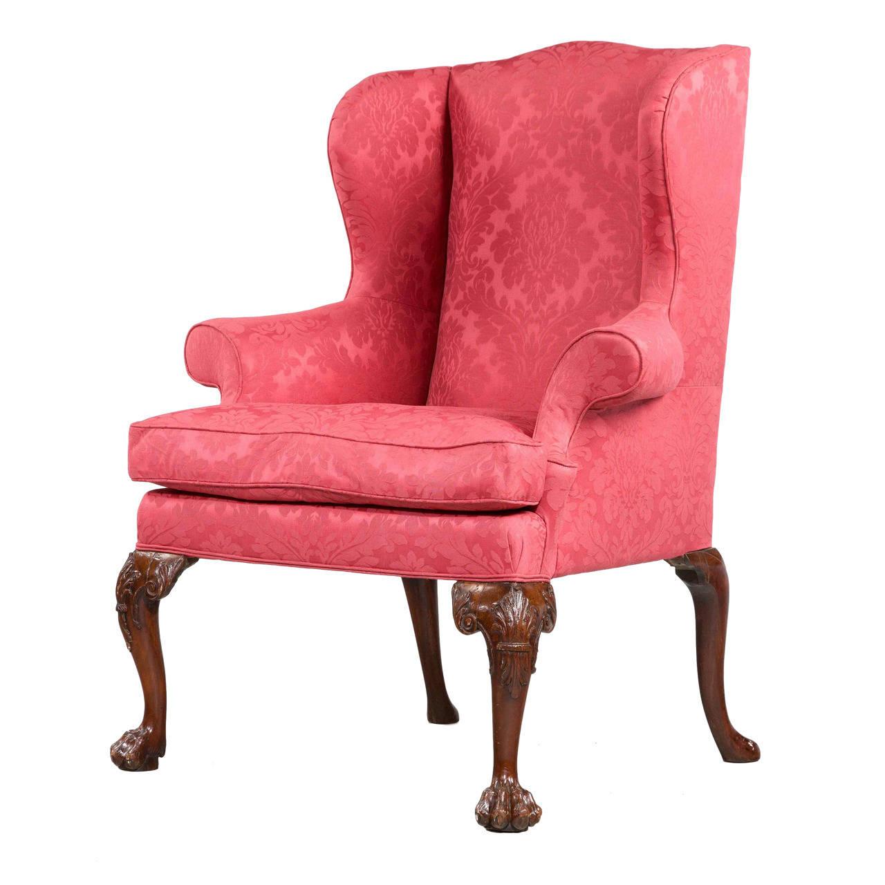 George II Period Wing Chair in the Manner of Giles Grendey For Sale