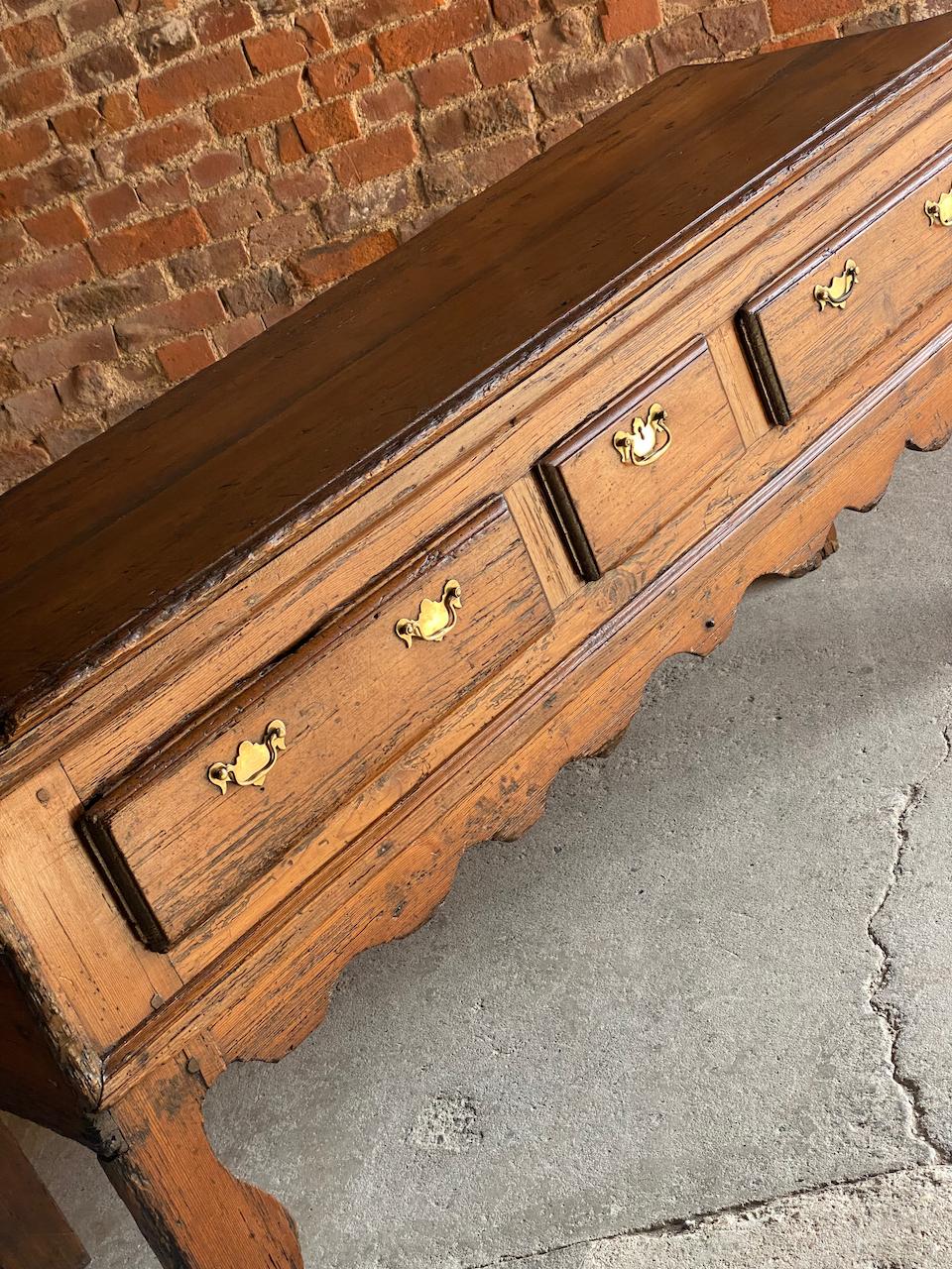 Mid-18th Century George II Pine Dresser Base Owned by Michael Caine circa 1750