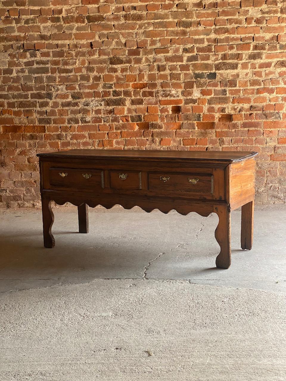 George II Pine Dresser Base Owned by Michael Caine circa 1750 4