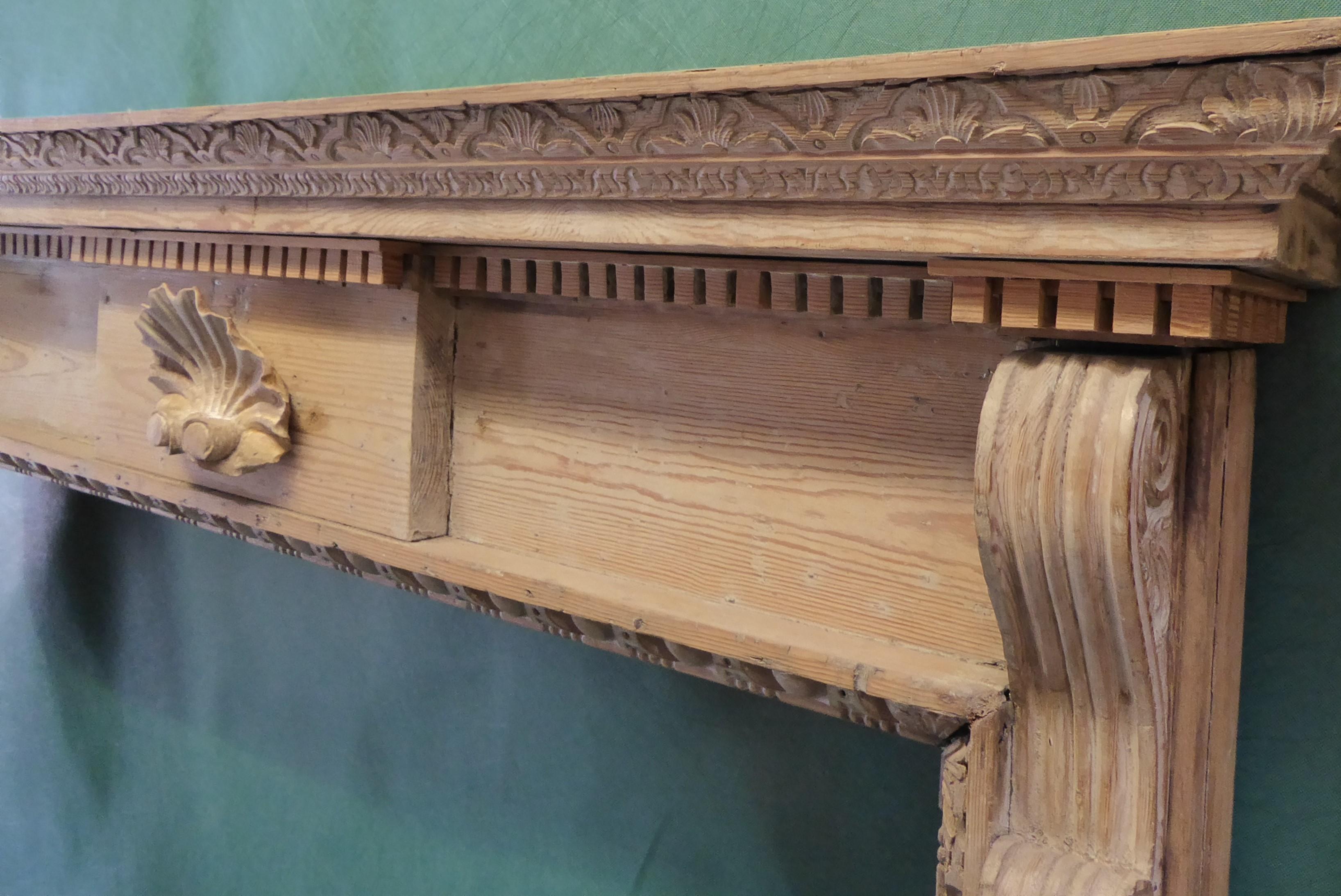 George II Pine Mantelpiece  In Good Condition For Sale In Perth, GB