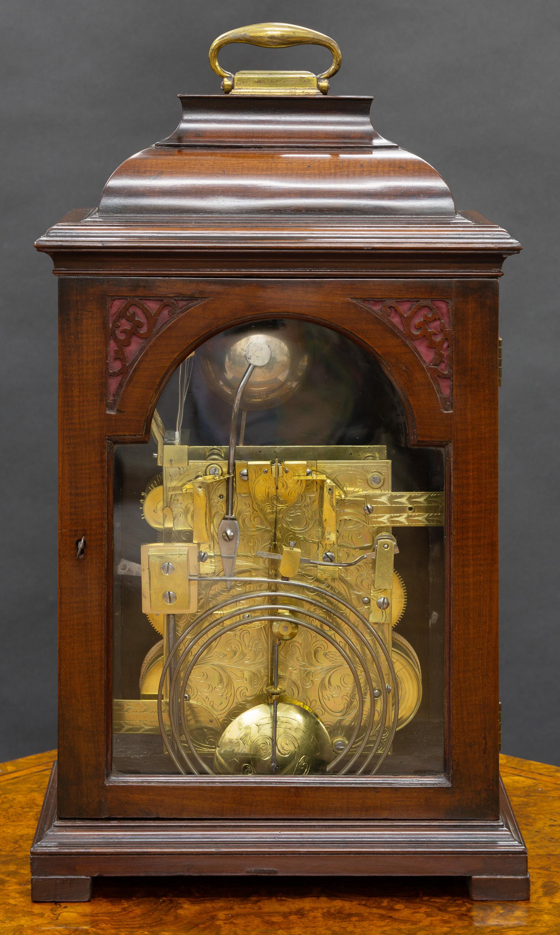 II Quarter Chiming English Fusee Bracket Clock by John Pyke