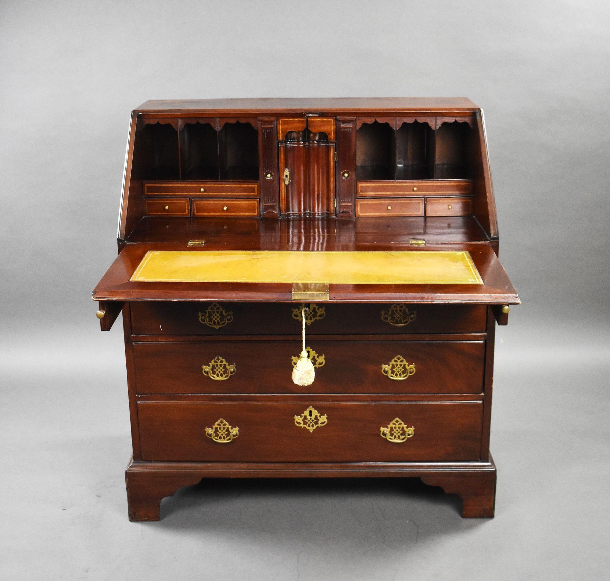 George II Red Walnut Bureau For Sale 1