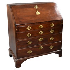 Antique George II Red Walnut Bureau