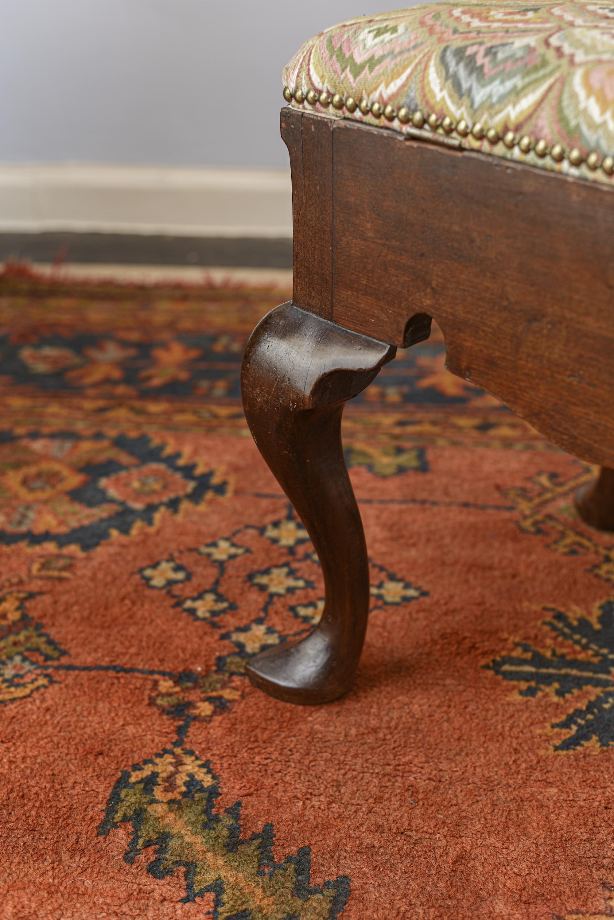 English George II Red Walnut Stool For Sale