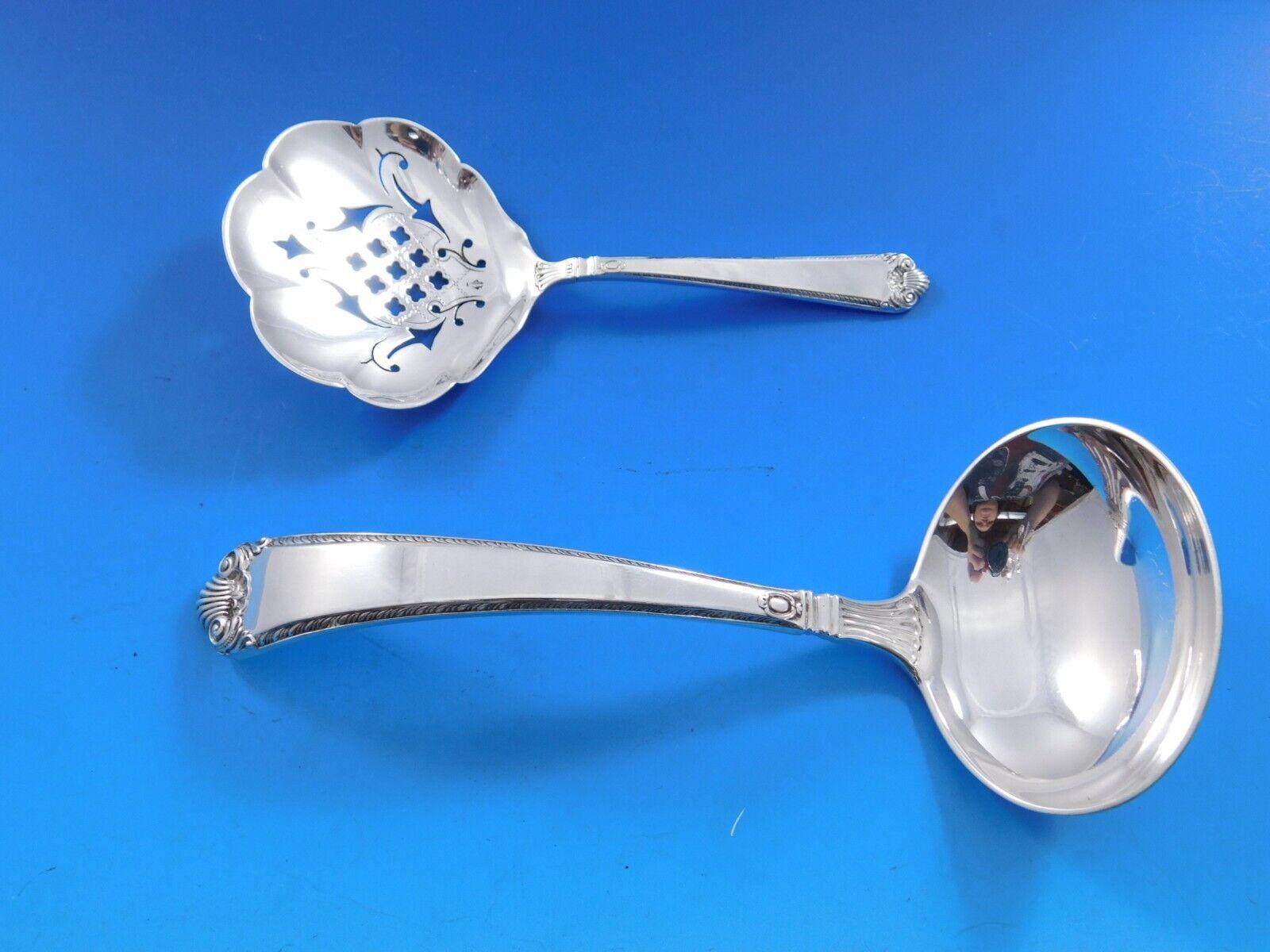 George II Rex by Watson Silver Service de couverts 105 pièces Dîner en vente 5