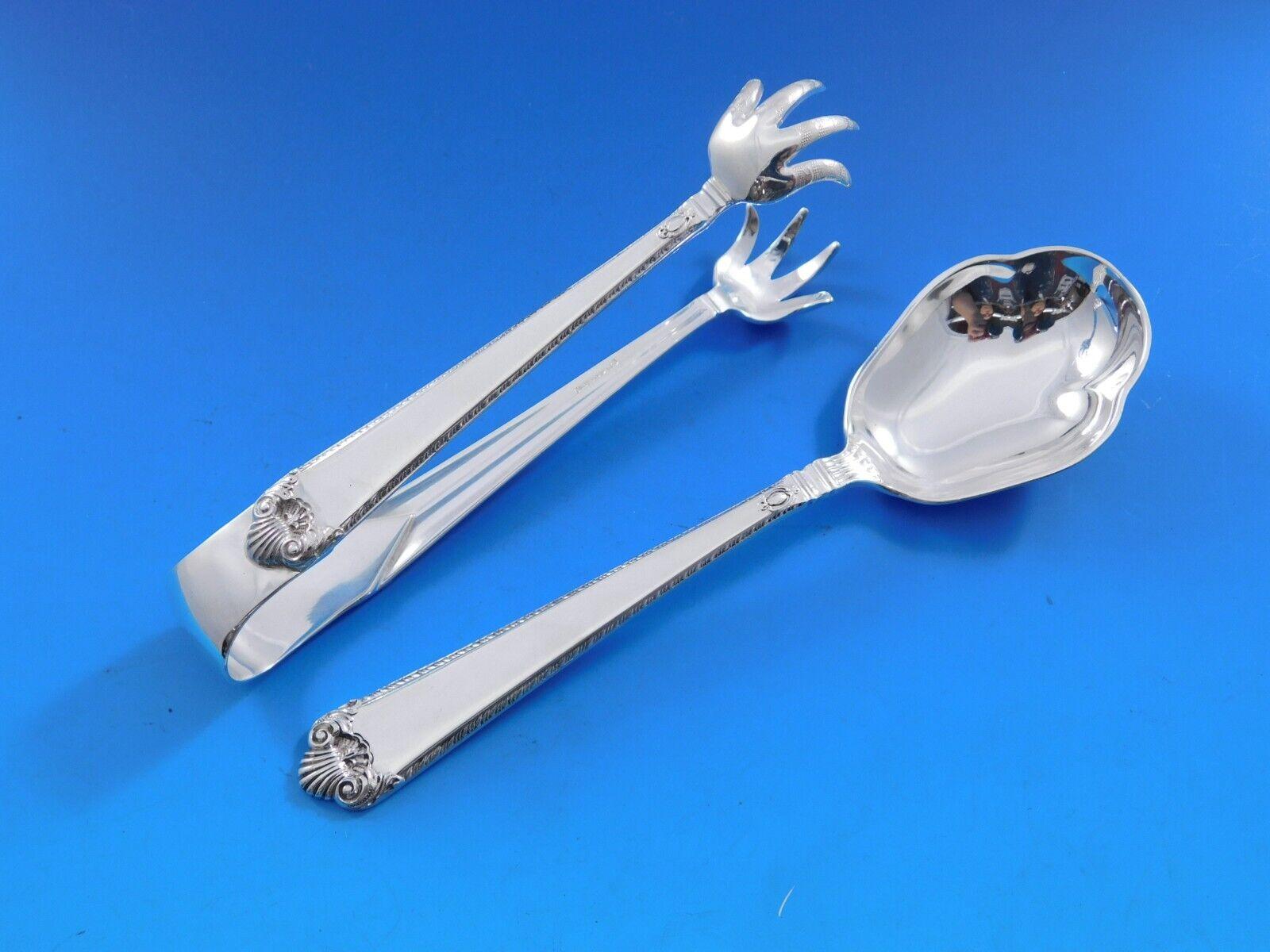 George II Rex by Watson Silver Service de couverts 105 pièces Dîner en vente 6