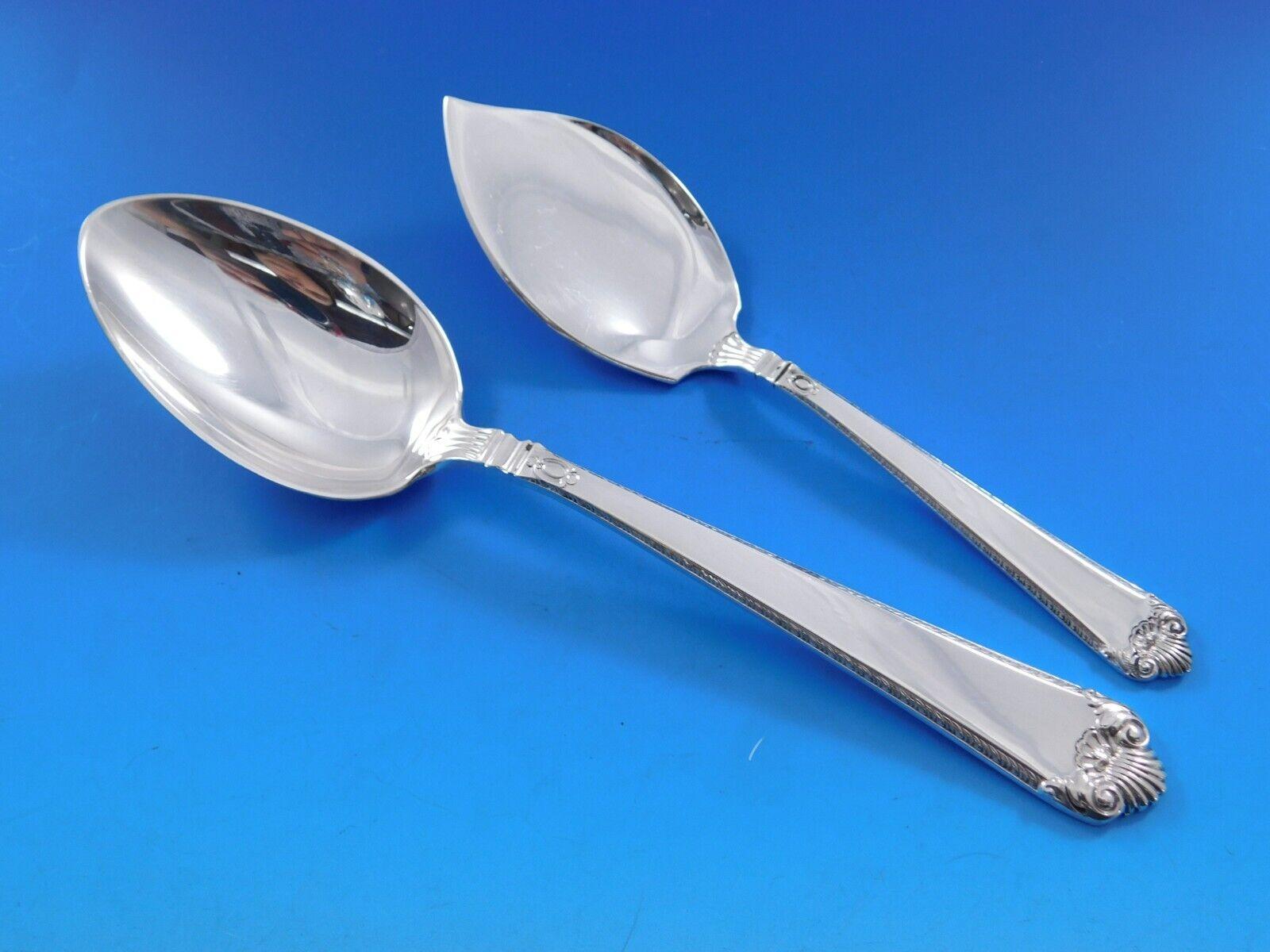George II Rex by Watson Silver Service de couverts 105 pièces Dîner en vente 3