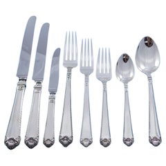 George II Rex by Watson Sterling Silver Flatware Set Service 105 pcs Dinner