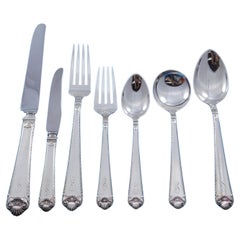 George II Rex by Watson Sterling Silver Cubiertos Servicio 59 ud Cena S Mono