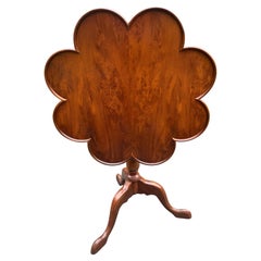 Georges II. Design-Dreibein-Kipptisch mit Wellenschliff auf einem Vogelkäfig-Zentrum