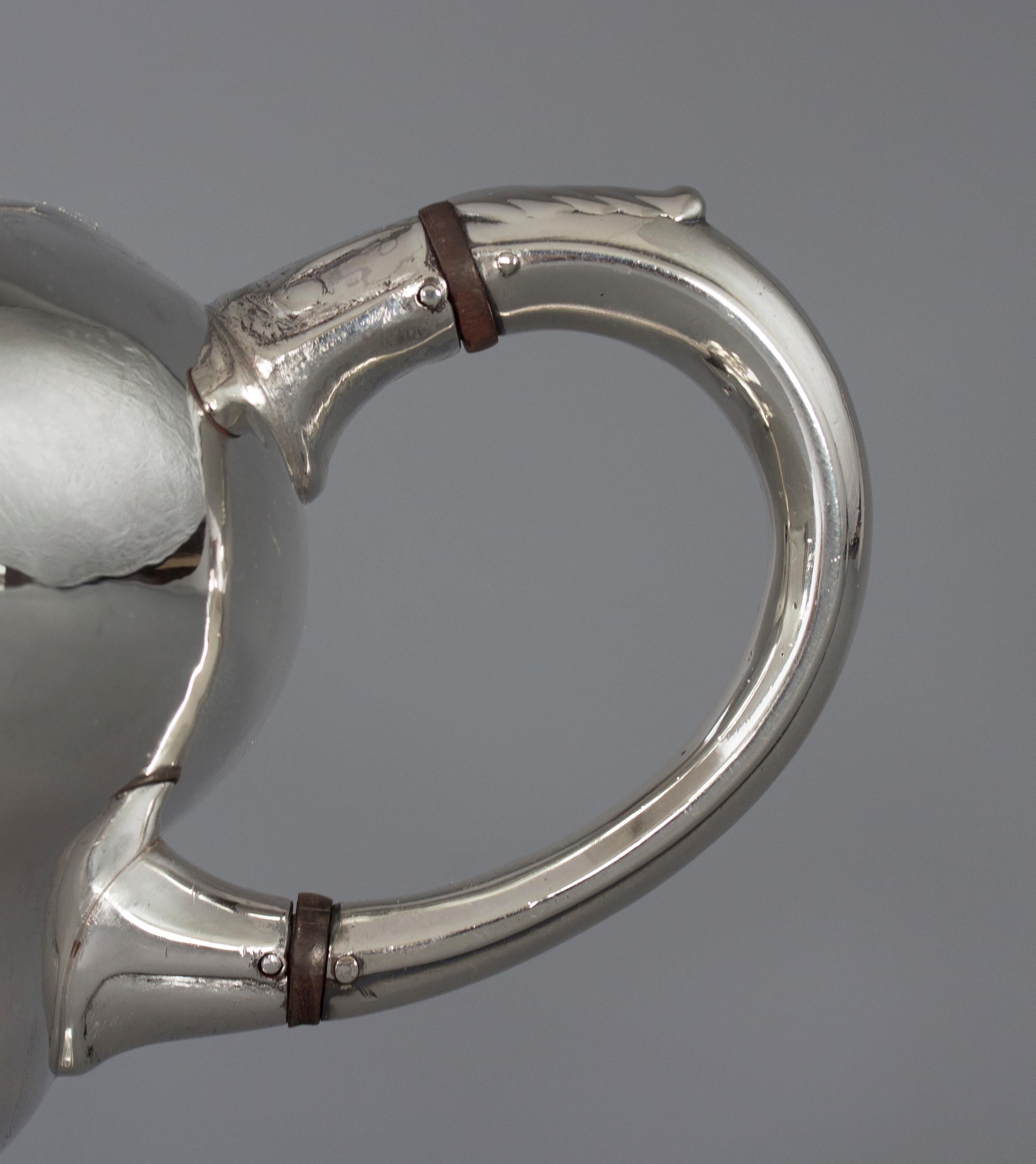 George II Scottish Silver Teapot, Edinburgh 1749 by Edward Lothian 1