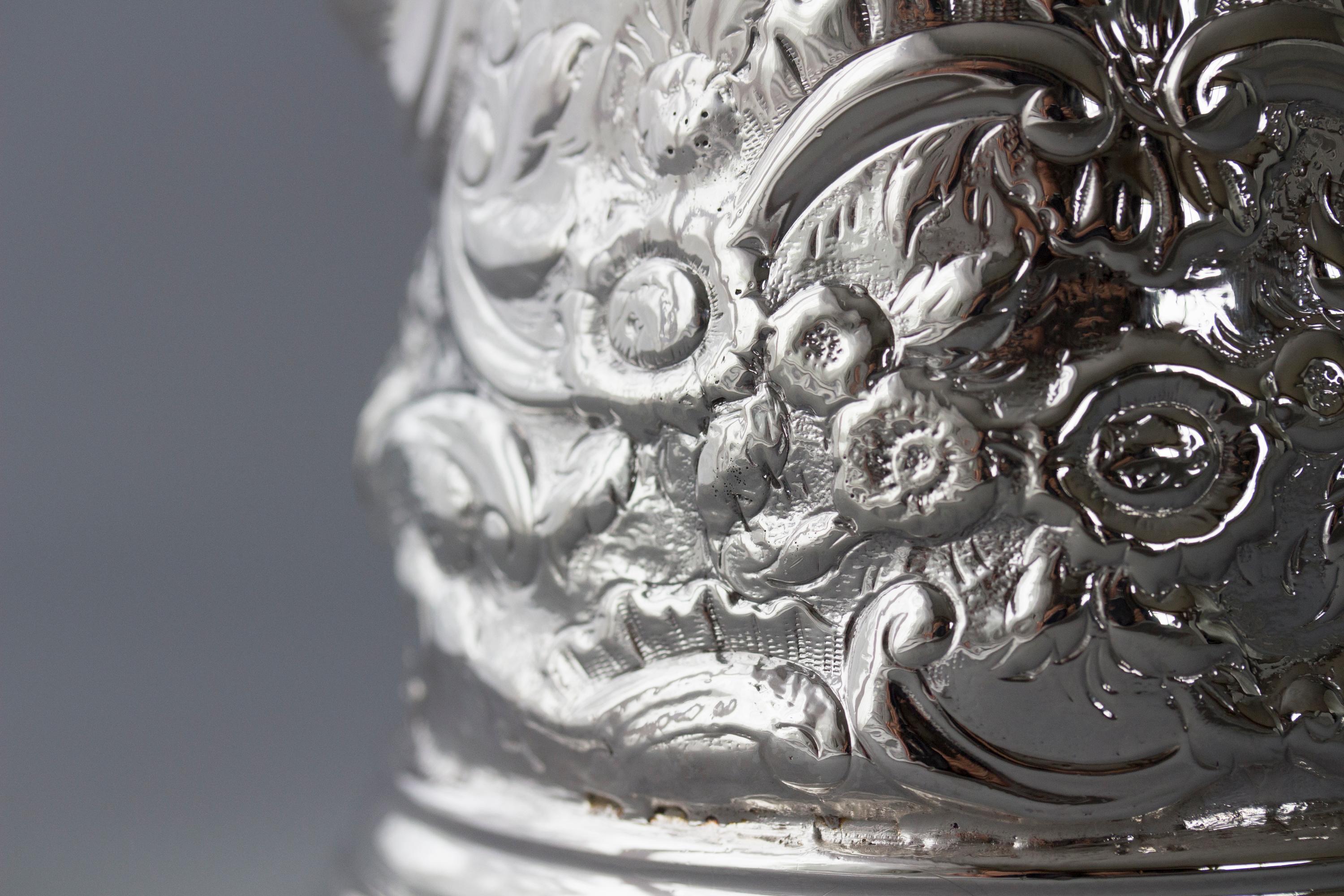 George II Silver Coffee Pot London 1730 Simon Pantin II 7