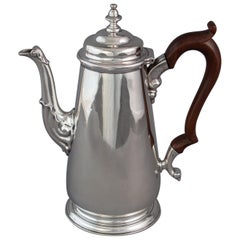 George II Silver Coffee Pot, London 1735 by Augustin Courtauld