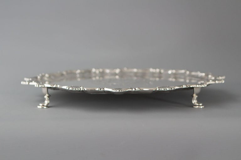 Sterling Silver George II Silver Salver, Richard Rugg, London, 1759 For Sale