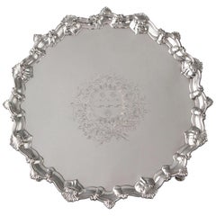 Antique George II Silver Salver, Richard Rugg, London, 1759