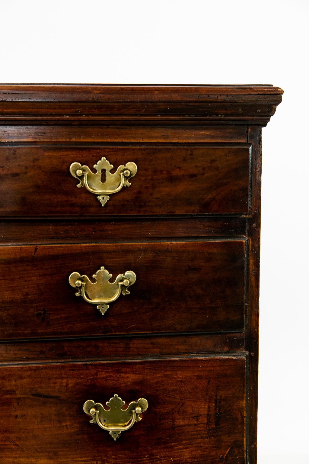 George II Solid Cherry Chest In Good Condition In Wilson, NC