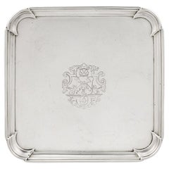 George II Square Salver Made in London by Matthew Cooper I in 1729