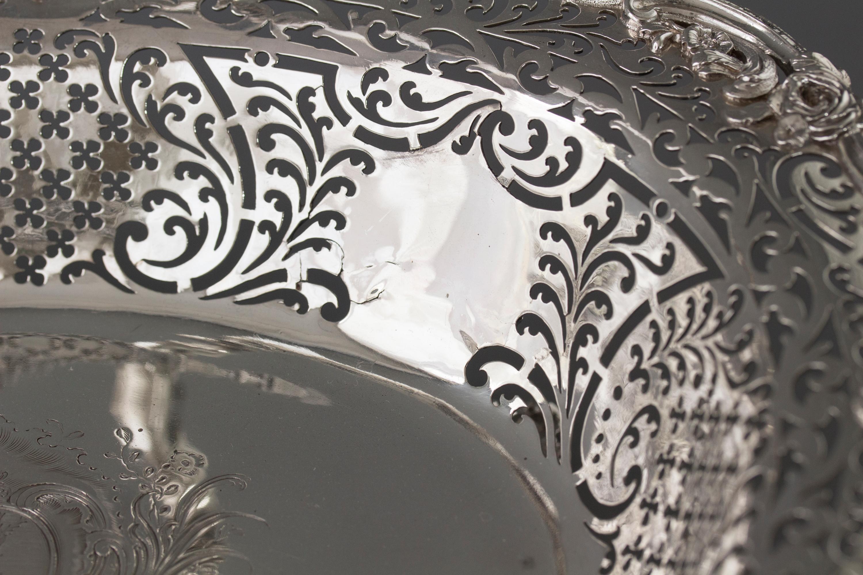 George II Sterling Silver Basket, London, 1747 For Sale 11