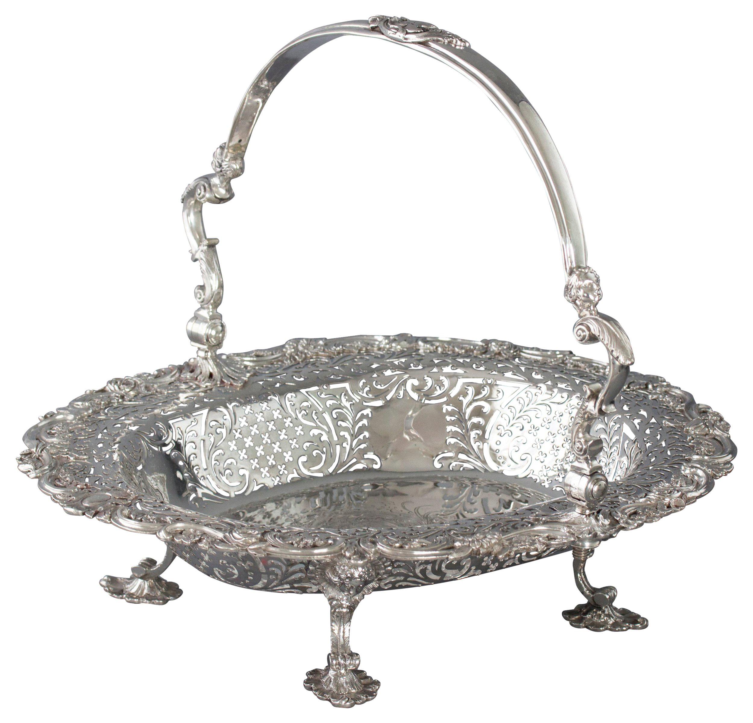 Panier en argent sterling George II, Londres, 1747 en vente