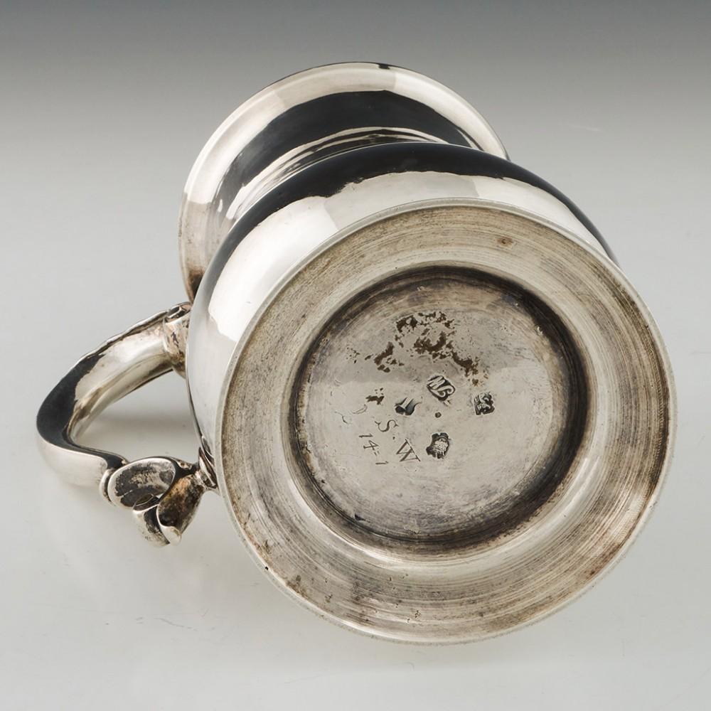 18th Century and Earlier George II Sterling Silver Tankard London, 1744