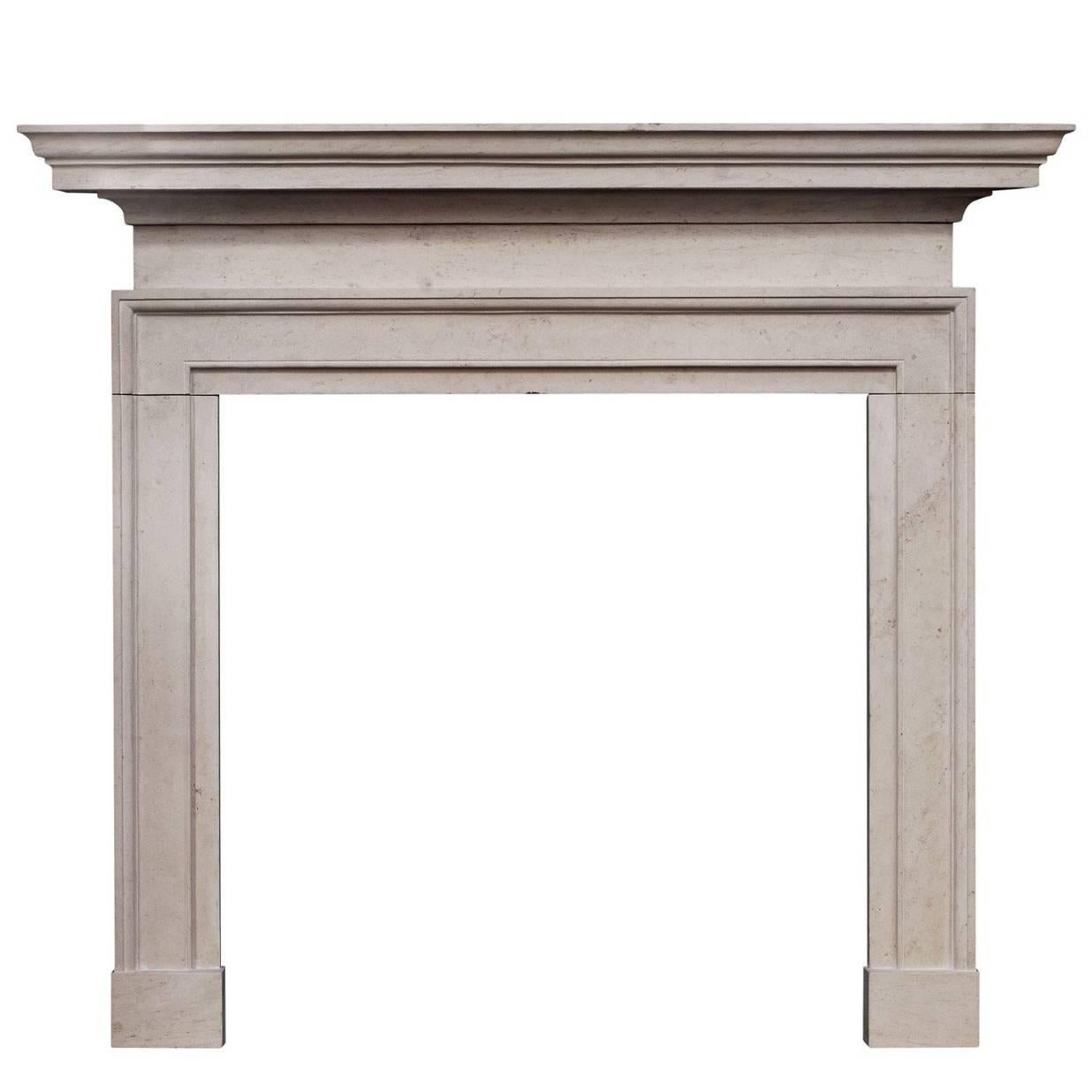 George II Style Ancaster Stone Fireplace