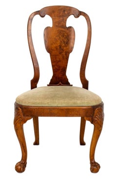 George II Style Burr Elm and Walnut Chair
