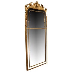 George II Style Carved and Gilded Pier Mirror