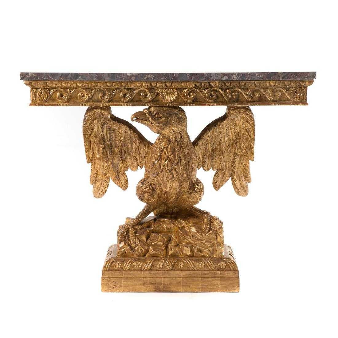 George II Style Carved Gilt Wood Eagle Console