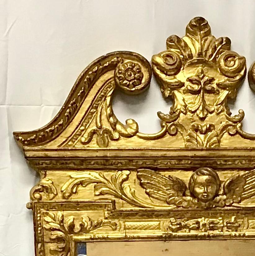 English George II Style Carved Giltwood Mirror