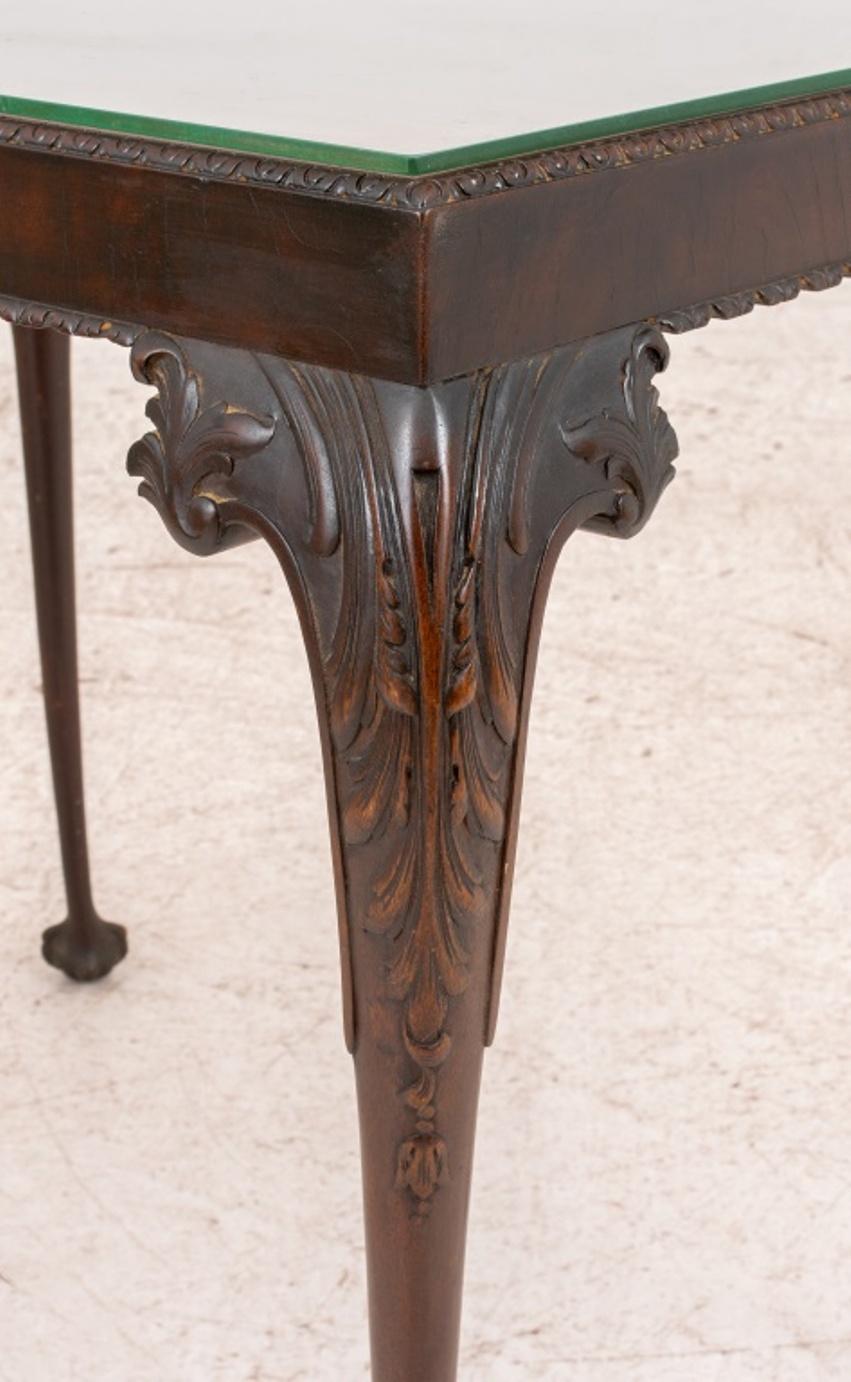 George II Style Carved Mahogany Tea Table 1
