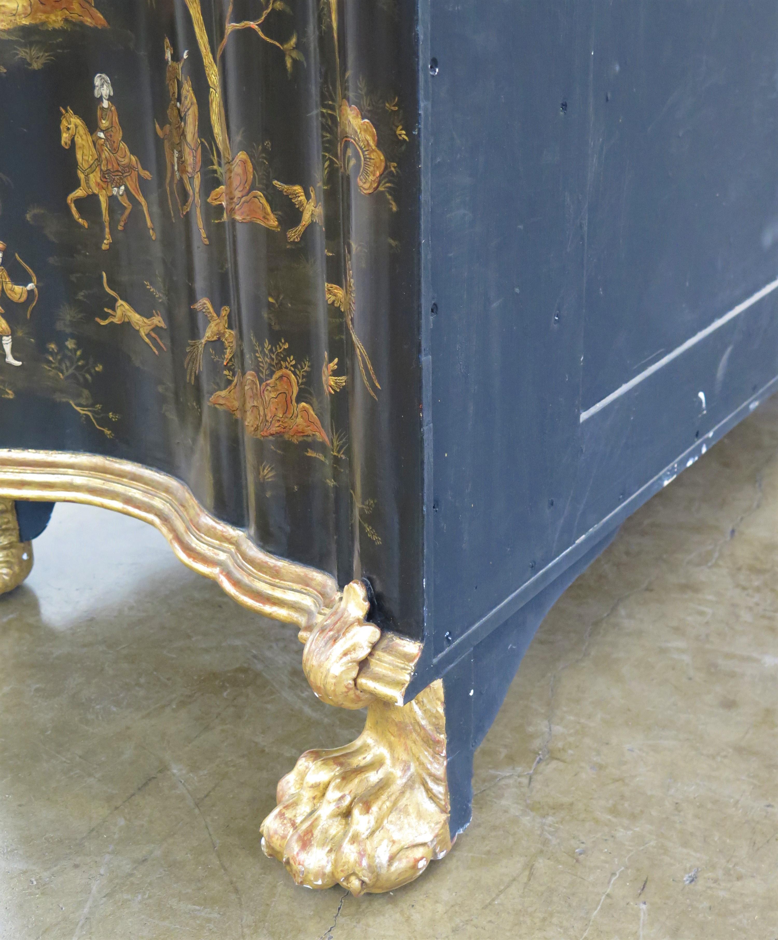 George II-Style Chinoiserie Secretary / Collector's Cabinet by Antonio's SF For Sale 10