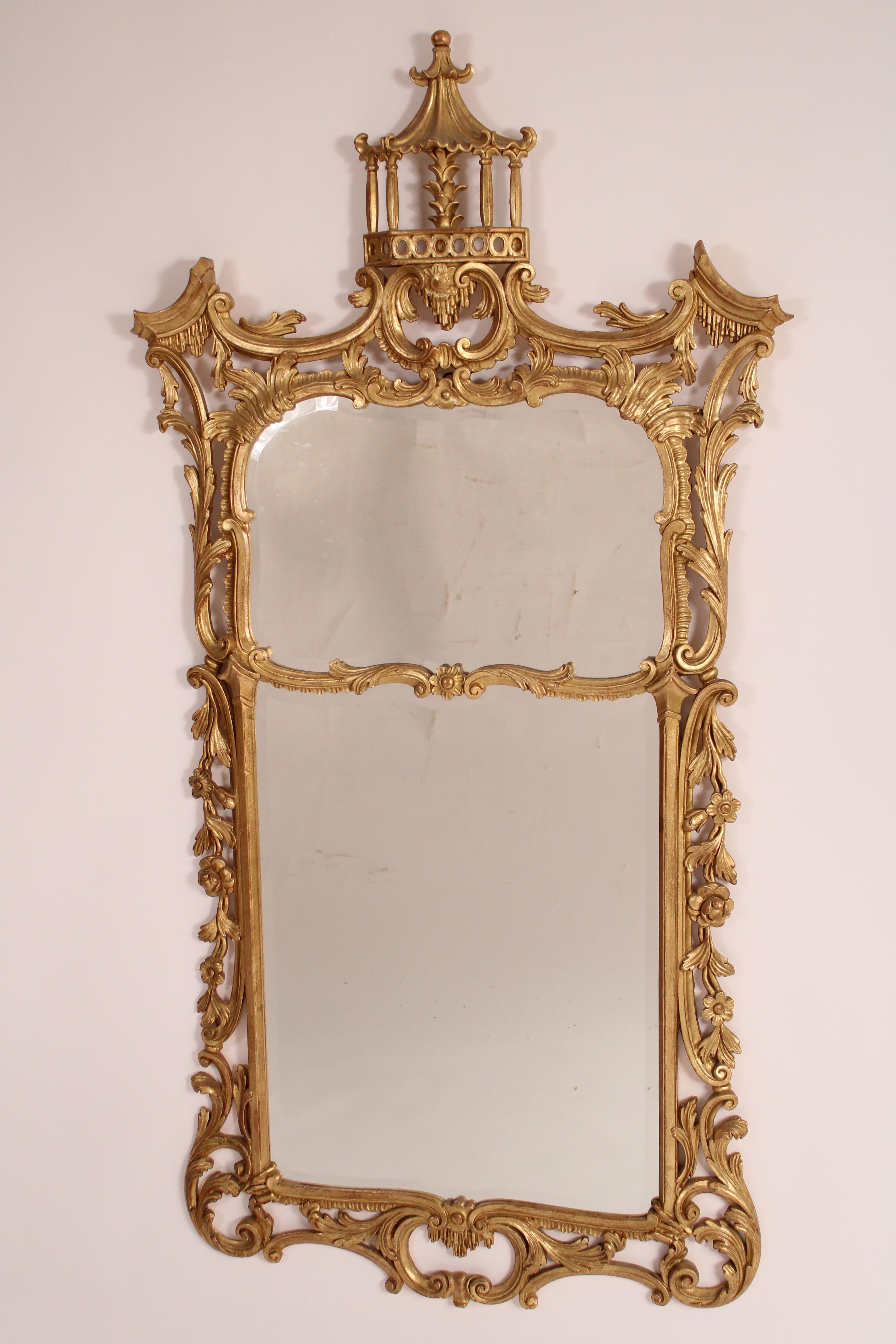 Italian George II style Gilt Wood Mirror For Sale