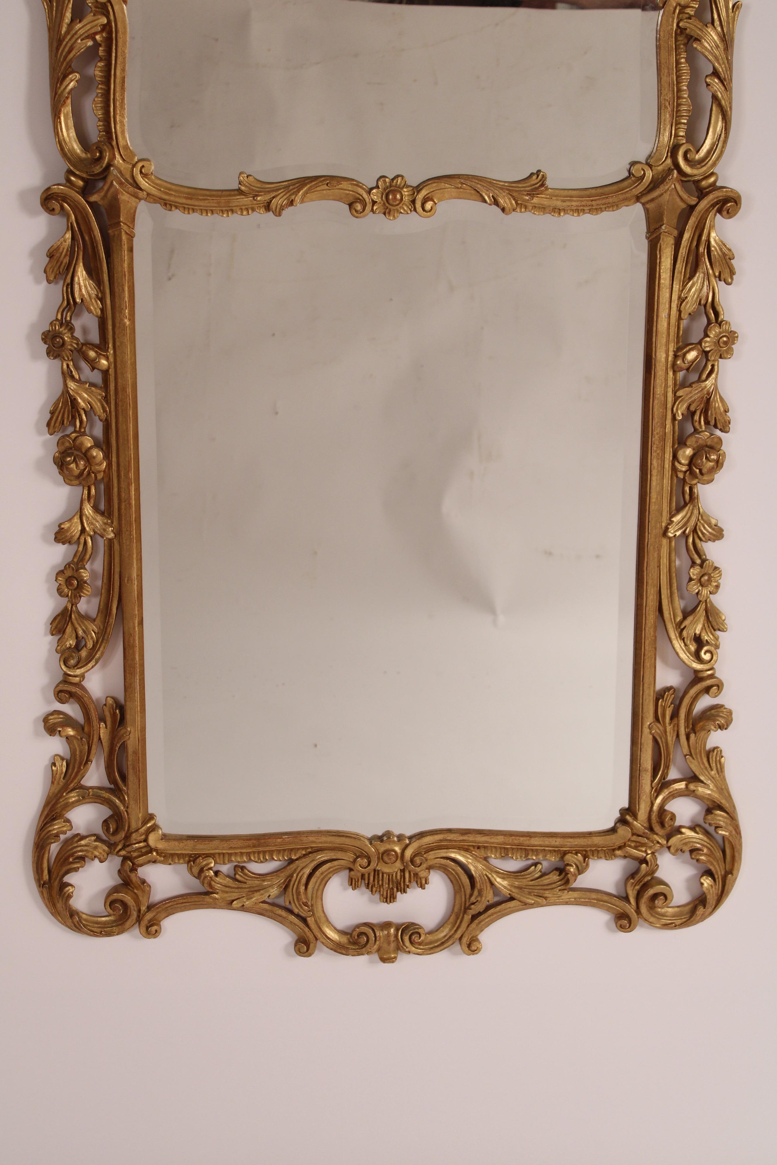George II style Gilt Wood Mirror For Sale 1