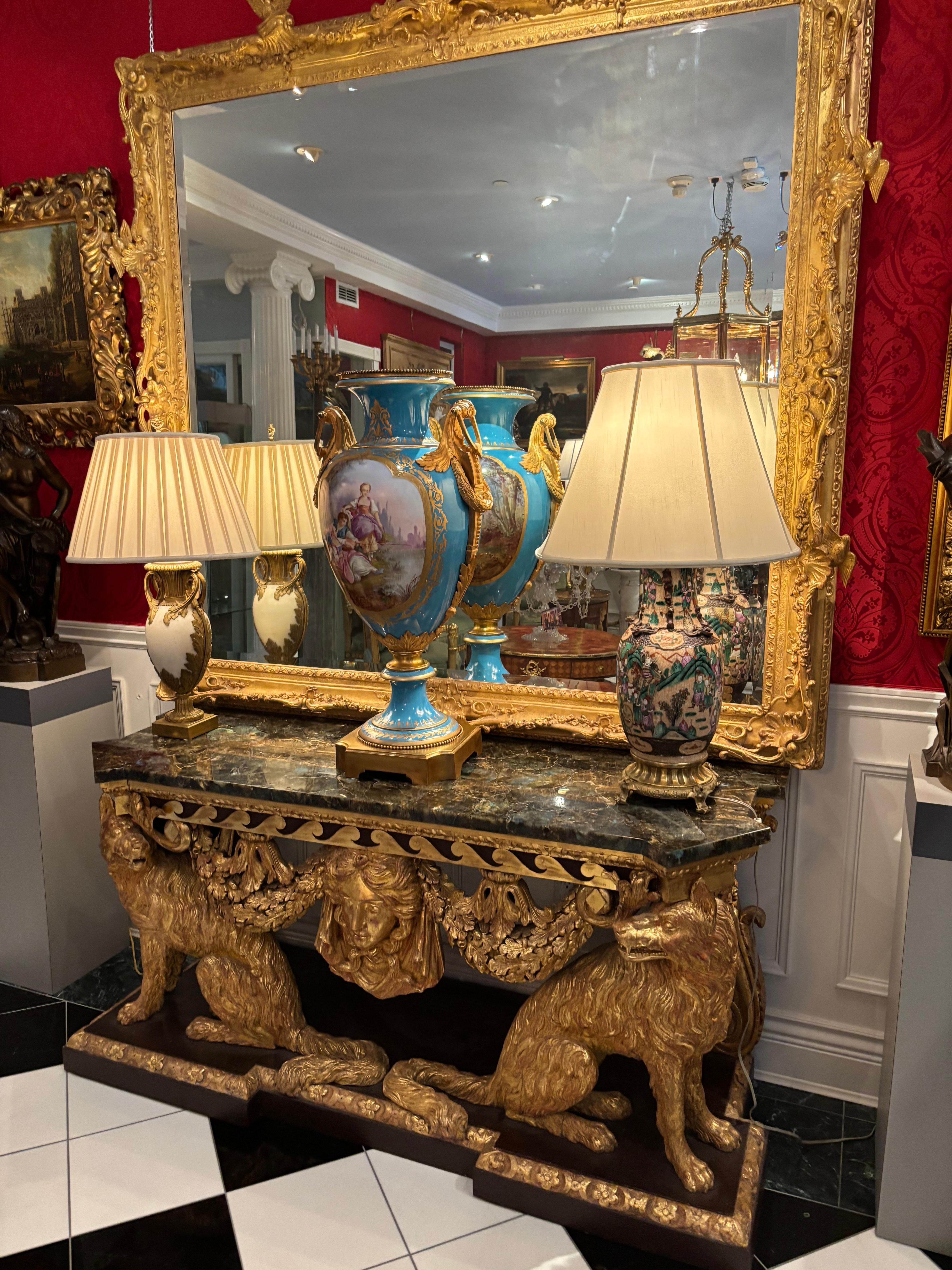 Console loup en bois doré de style George II de Lenygon and Co d'après William Kent en vente 8