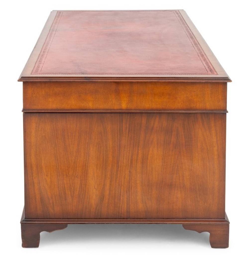 George II Style Leather Top Walnut Desk For Sale 2