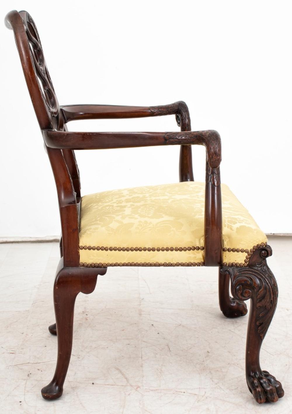 European George II Style Mahogany Armchair