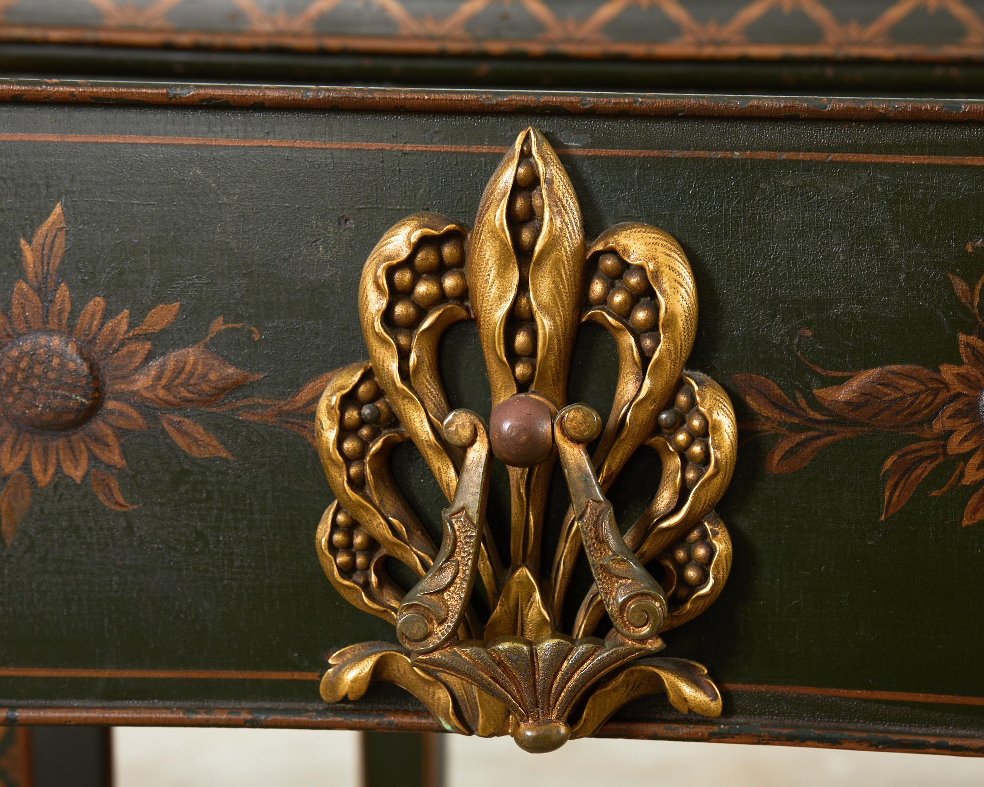 George II Style Mahogany Chinese Chippendale Lacquered Huntboard Sideboard For Sale 5