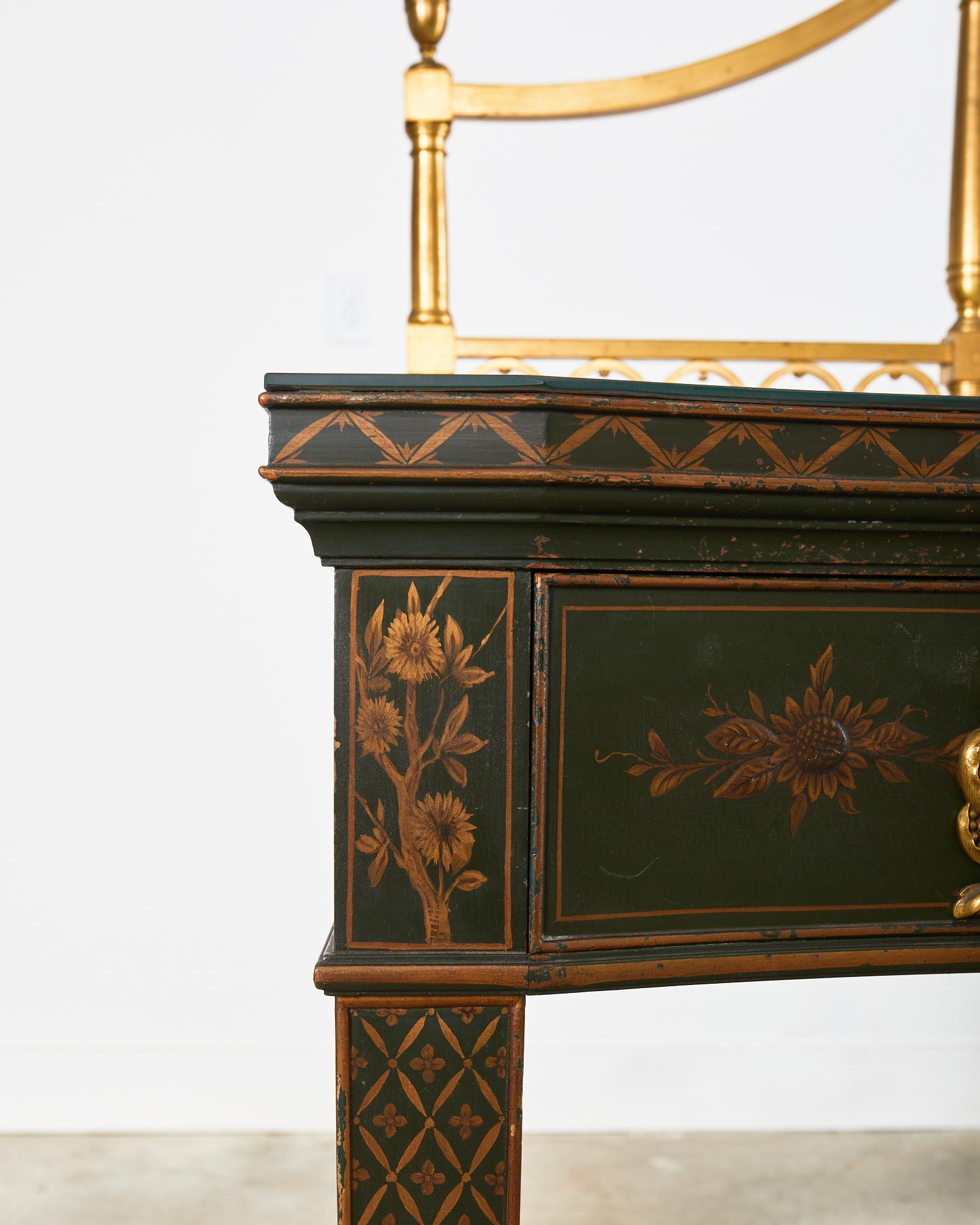 George II Style Mahogany Chinese Chippendale Lacquered Huntboard Sideboard For Sale 7