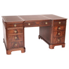 George II Style Mahogany Double Pedestal Desk