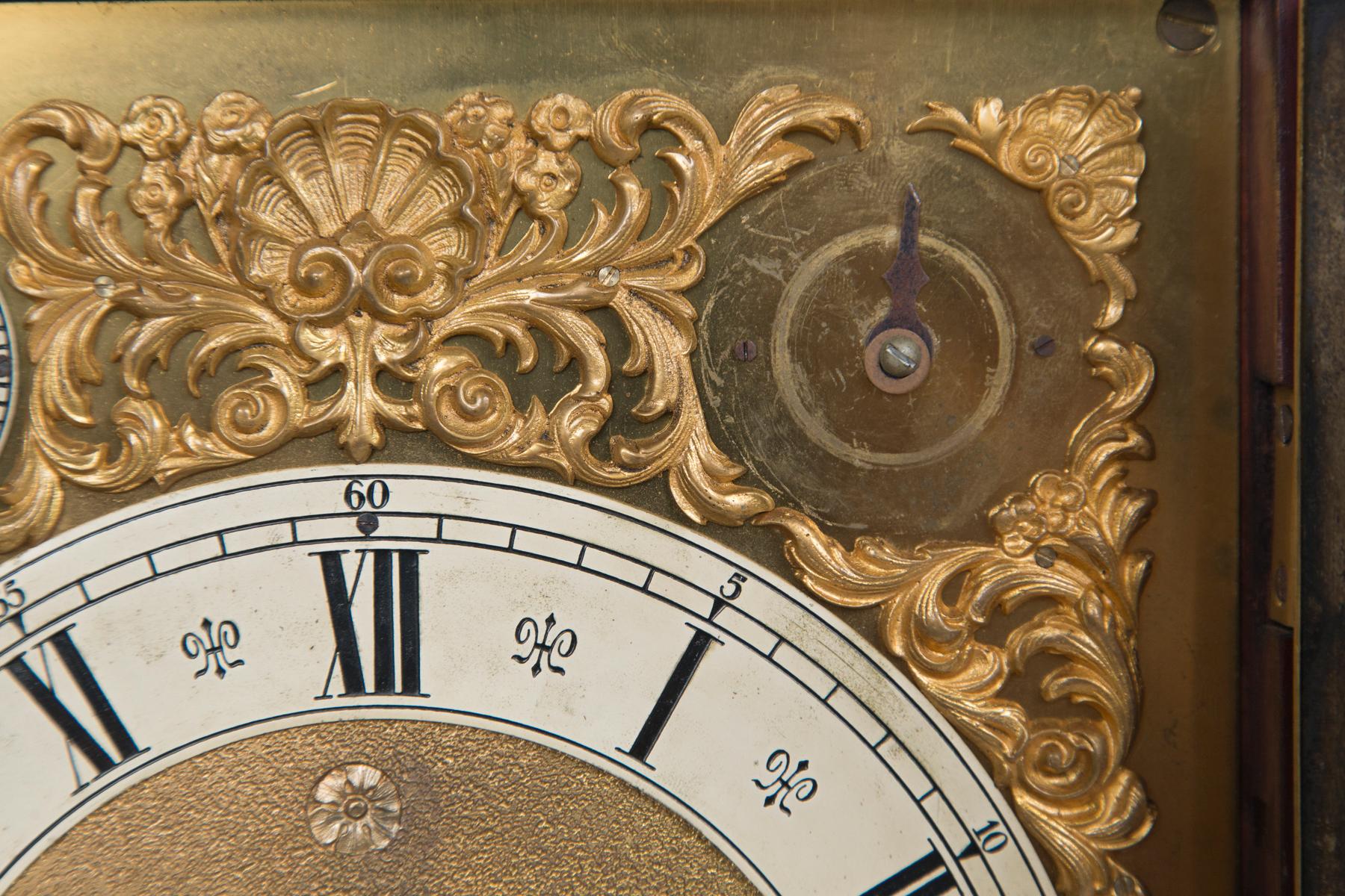 George II Style Mahogany Mantel or Bracket Clock For Sale 3